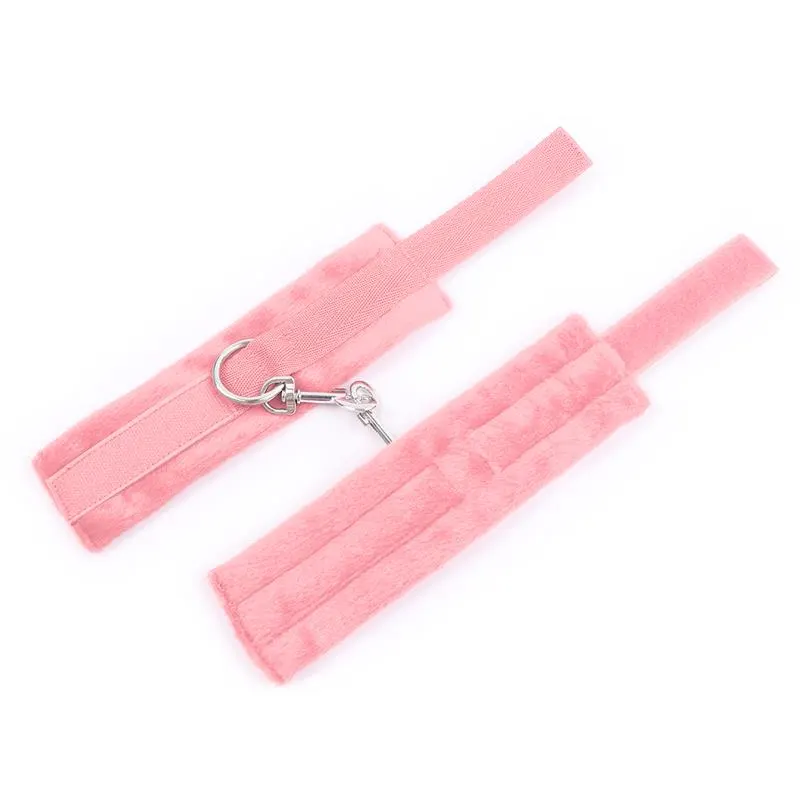 Esposas de Tela con Velcro para Muñecas con Pelo Largo Rosa · INTOYOU BDSM LINE · Esposas y Ataduras — photo 2