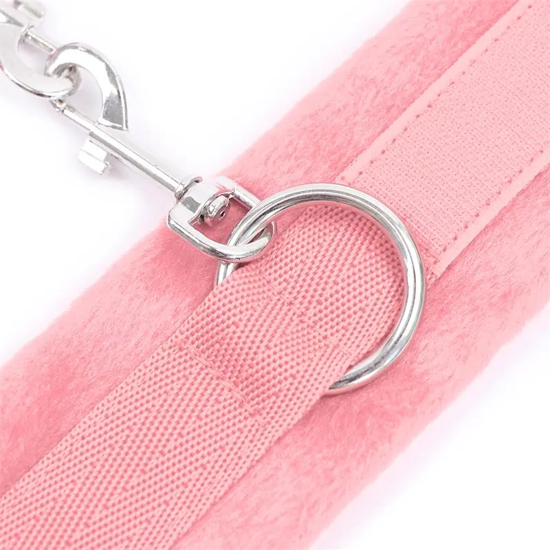 Esposas de Tela con Velcro para Muñecas con Pelo Largo Rosa · INTOYOU BDSM LINE · Esposas y Ataduras — photo 5