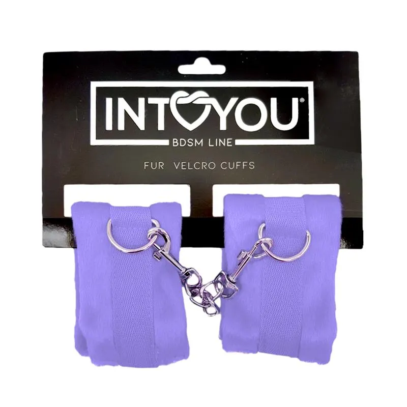 Esposas de Tela con Velcro para Muñecas con Pelo Largo Púpura · INTOYOU BDSM LINE · Esposas y Ataduras — Foto 4