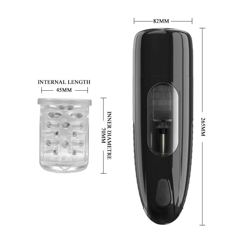Masturbador Automático Marlos con Vibración y Movimiento USB · PRETTYLOVE · Masturbadores Él — Foto 12