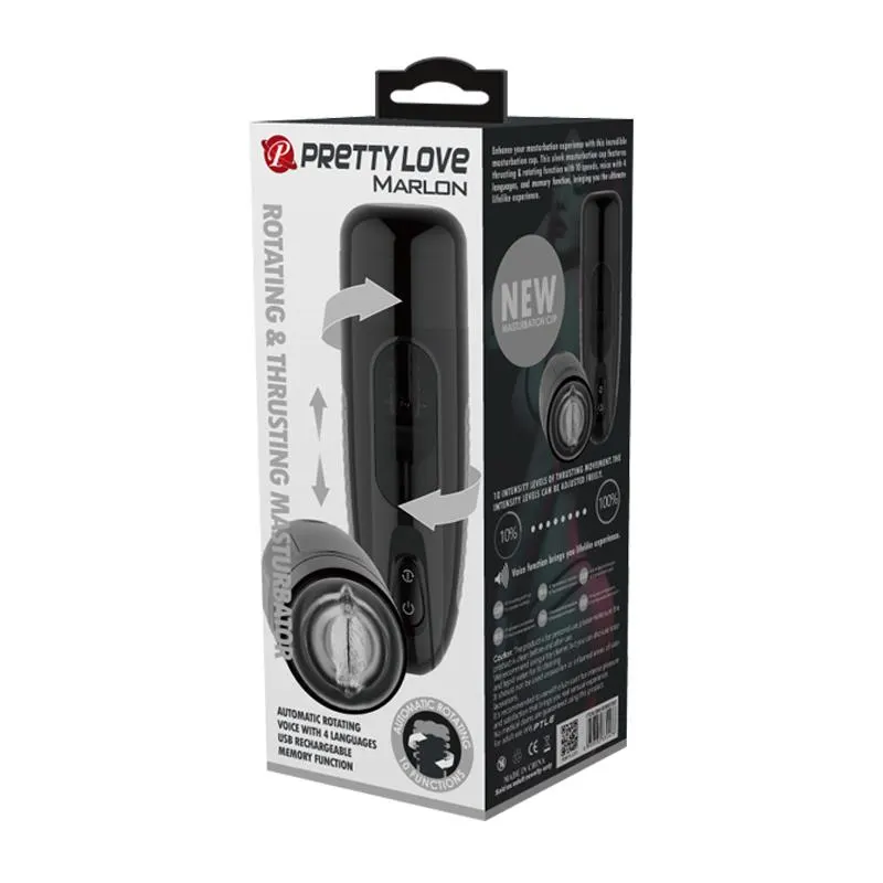 Masturbador Automático Marlos con Vibración y Movimiento USB · PRETTYLOVE · Masturbadores Él — Foto 15