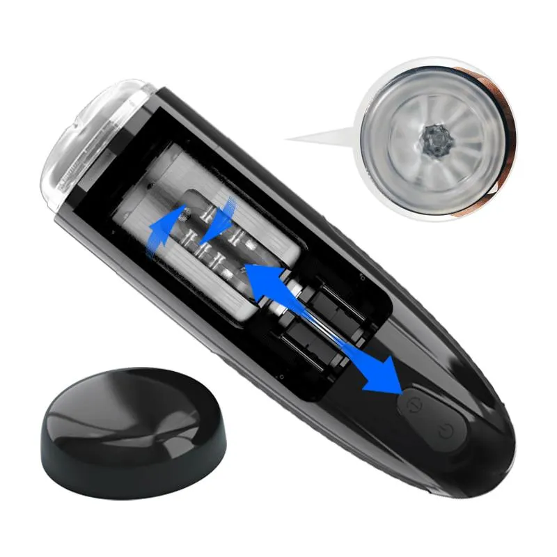 Masturbador Automático Marlos con Vibración y Movimiento USB · PRETTYLOVE · Masturbadores Él — Foto 7