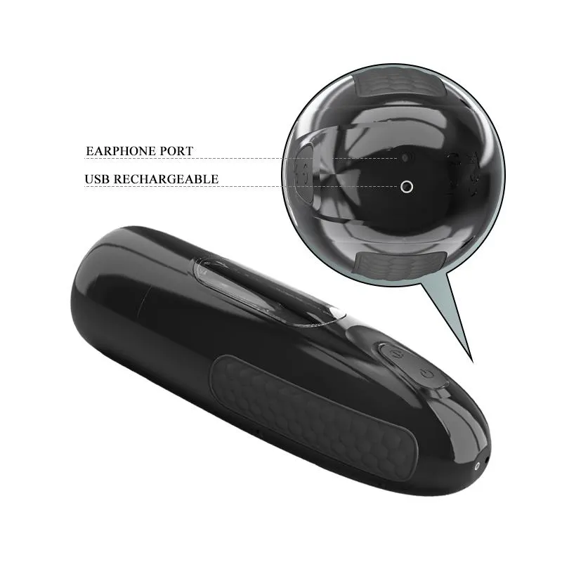 Masturbador Automático Marlos con Vibración y Movimiento USB · PRETTYLOVE · Masturbadores Él — Foto 10