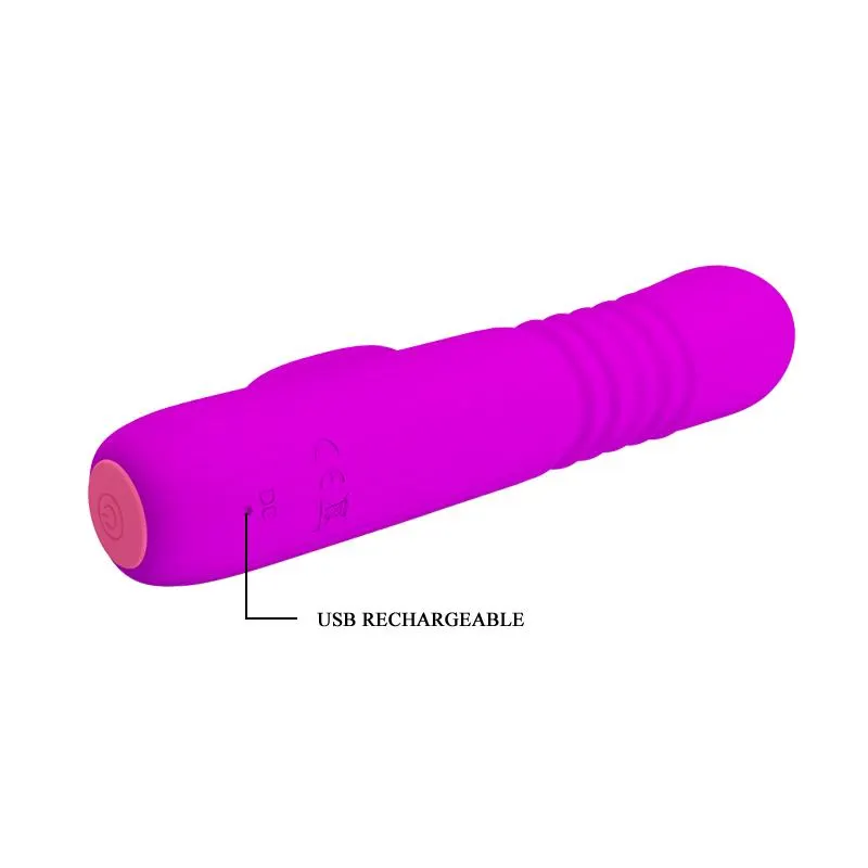 Leopold Vibrador con Función de Movimiento USB Silicona · PRETTYLOVE · Vibradores — Foto 7