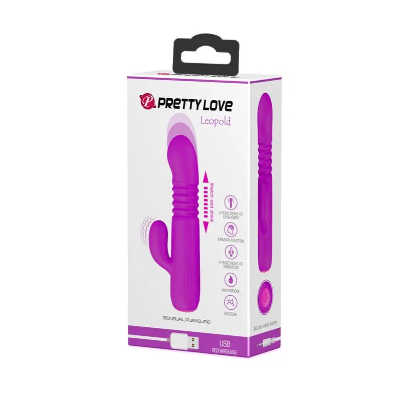 Leopold Vibrador con Función de Movimiento USB Silicona · PRETTYLOVE · Vibradores — Foto 10