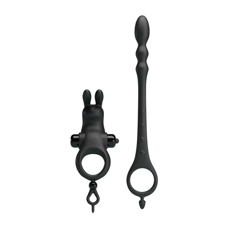 Anillo Vibrador con Cadena Anal Desmontable · PRETTYLOVE · Anillos para el Pene — Foto 4