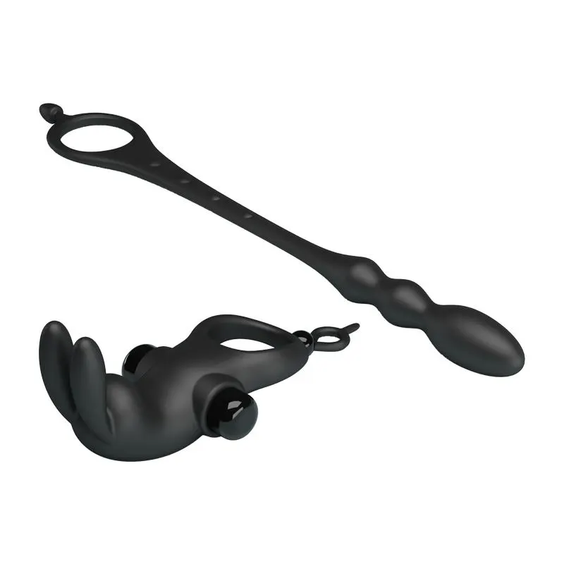 Anillo Vibrador con Cadena Anal Desmontable · PRETTYLOVE · Anillos para el Pene — Foto 6