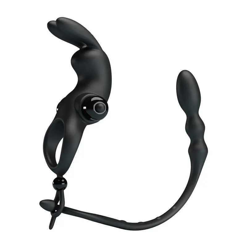 Anillo Vibrador con Cadena Anal Desmontable · PRETTYLOVE · Anillos para el Pene