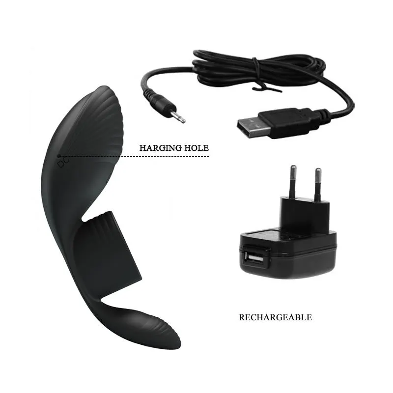 Anillo para el Pene con Vibración USB Silicona · PRETTYLOVE · Anillos para el Pene — Foto 9