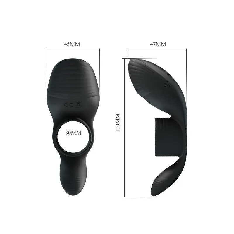 Anillo para el Pene con Vibración USB Silicona · PRETTYLOVE · Anillos para el Pene — Foto 10
