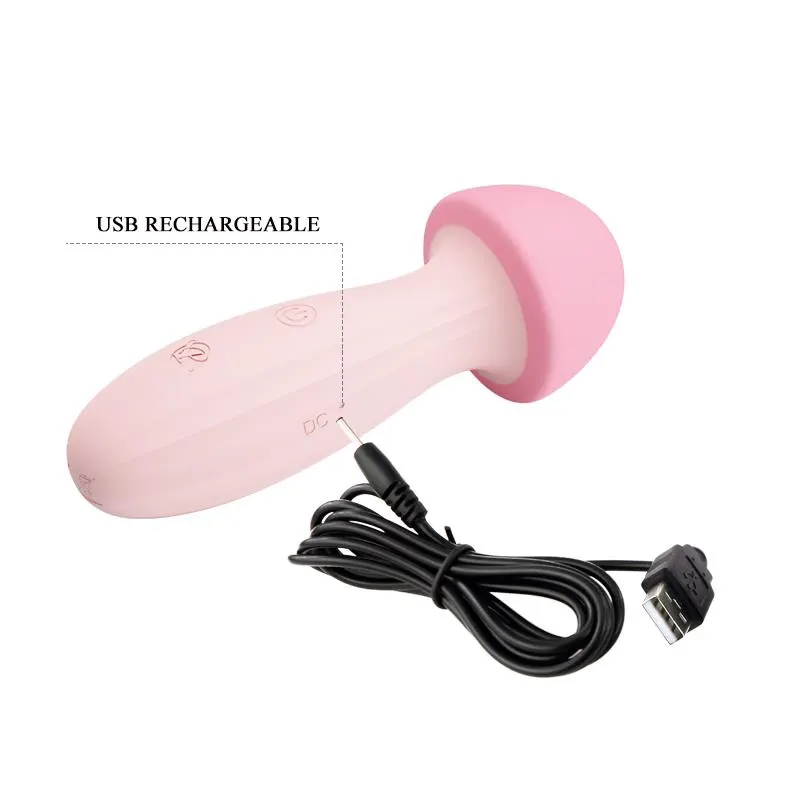 Mushroom Vibrador/Masajeador Silicona USB · PRETTYLOVE · Vibradores — Foto 8