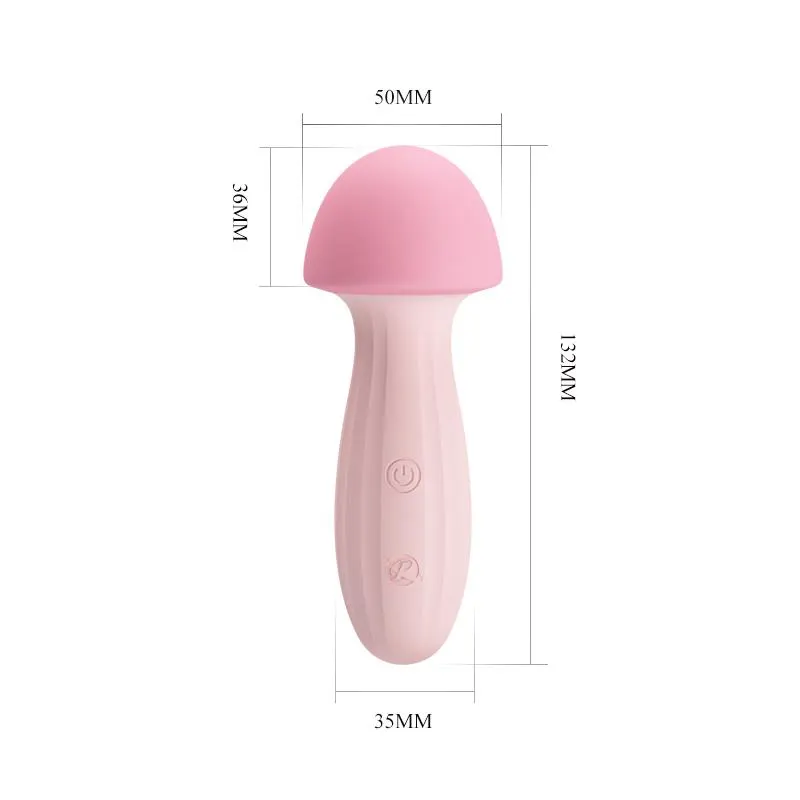 Mushroom Vibrador/Masajeador Silicona USB · PRETTYLOVE · Vibradores — Foto 9