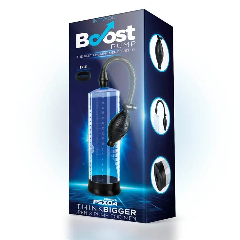 Bomba Manual para el Pene PSX04 Transparente · BOOST PUMPS · Potenciadores y Retardantes — Foto 3