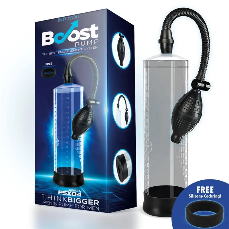 Bomba Manual para el Pene PSX04 Transparente · BOOST PUMPS · Potenciadores y Retardantes
