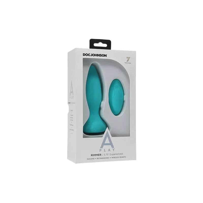 Plug Anal con Vibración y Rotación Rimmer Experienced Turquesa · A-PLAY · Anal — Foto 2