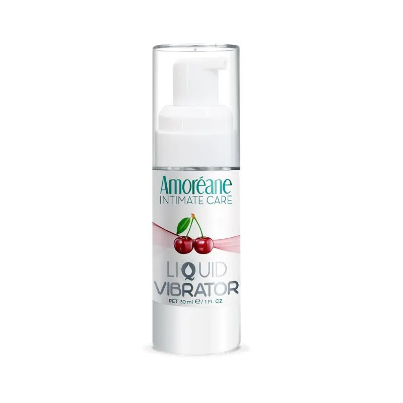 Vibrador Líquido Sabor Cereza 30 ml · AMOREANE · Potenciadores y Retardantes