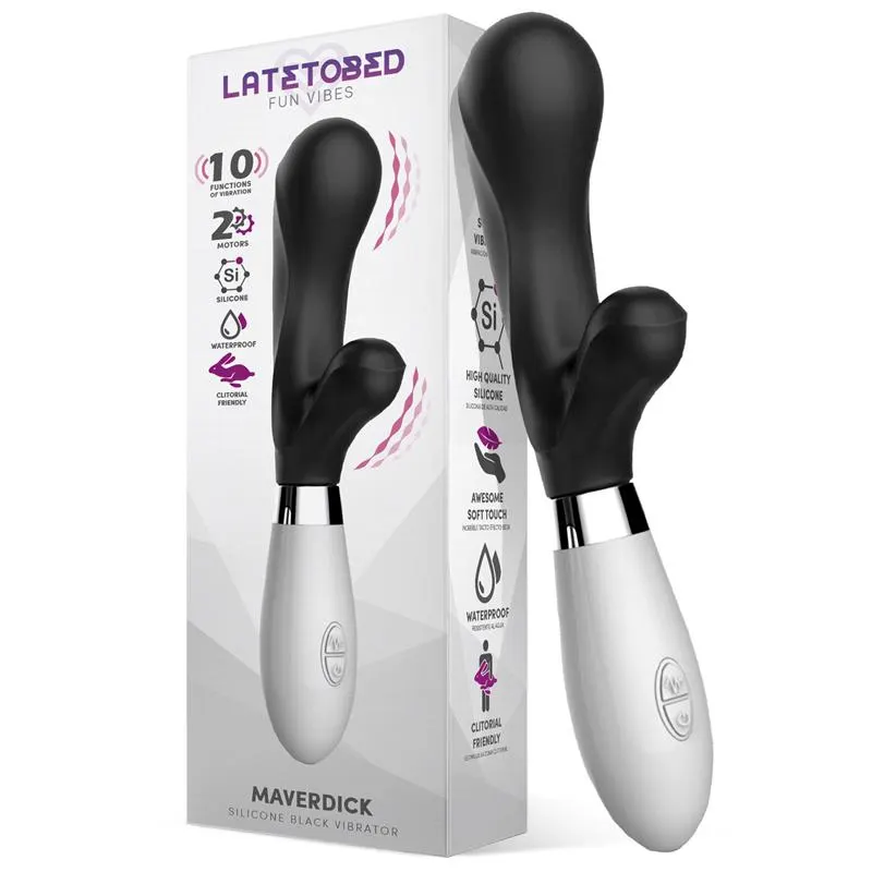Maverdick Vibrador Silicona Negro · LATETOBED · Vibradores