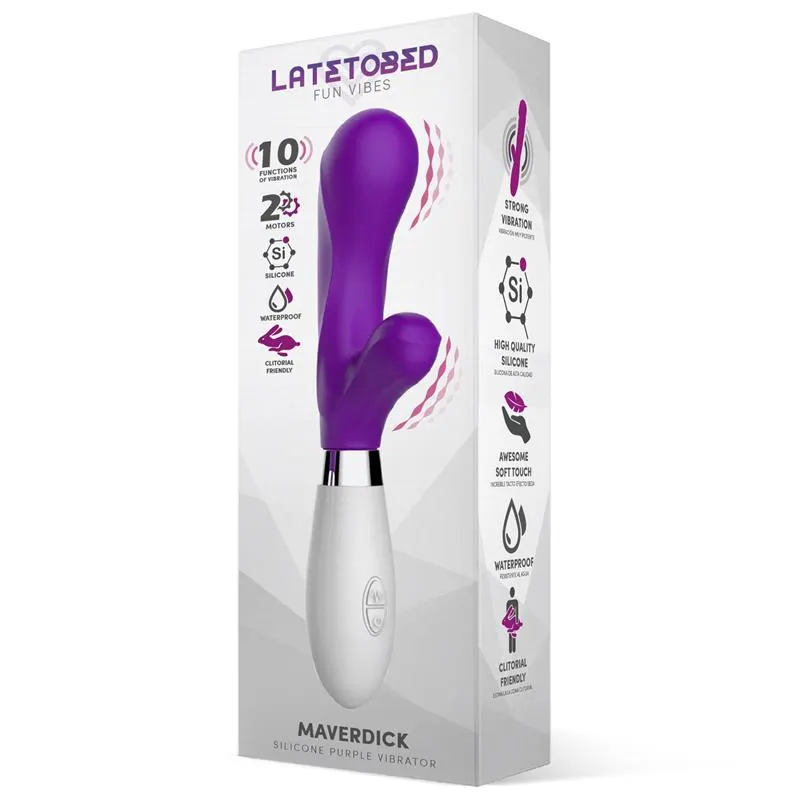 Maverdick Vibrador Silicona Púrpura · LATETOBED · Vibradores — Foto 2