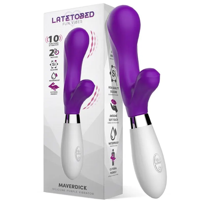 Maverdick Vibrador Silicona Púrpura · LATETOBED · Vibradores