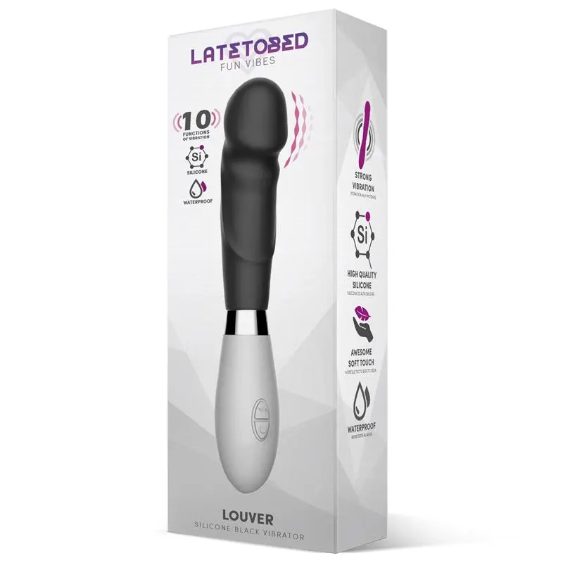 Louver Vibrador Silicona Negro · LATETOBED · Vibradores — Foto 2