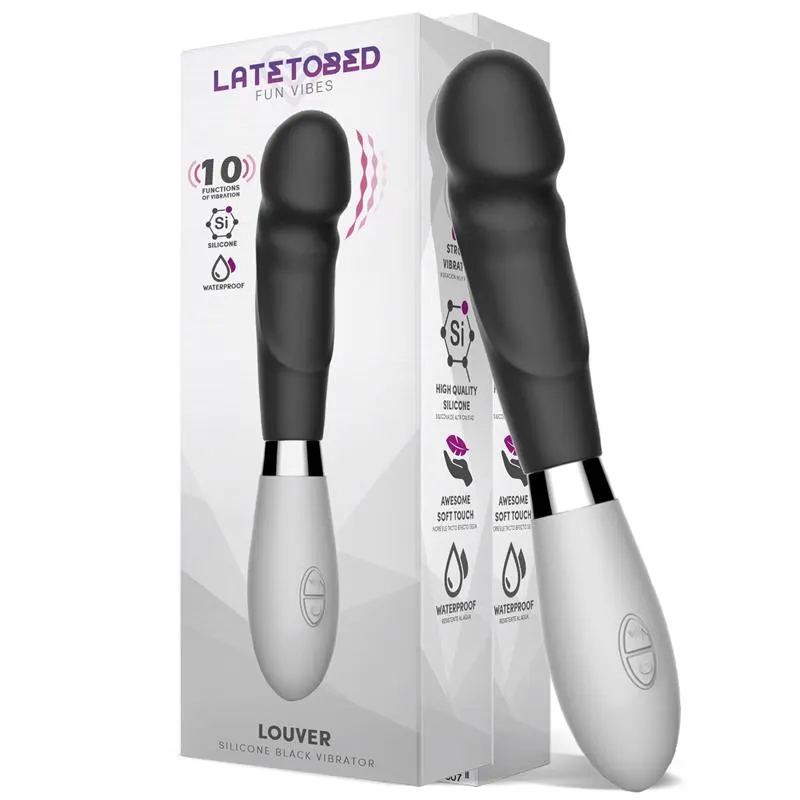 Louver Vibrador Silicona Negro · LATETOBED · Vibradores