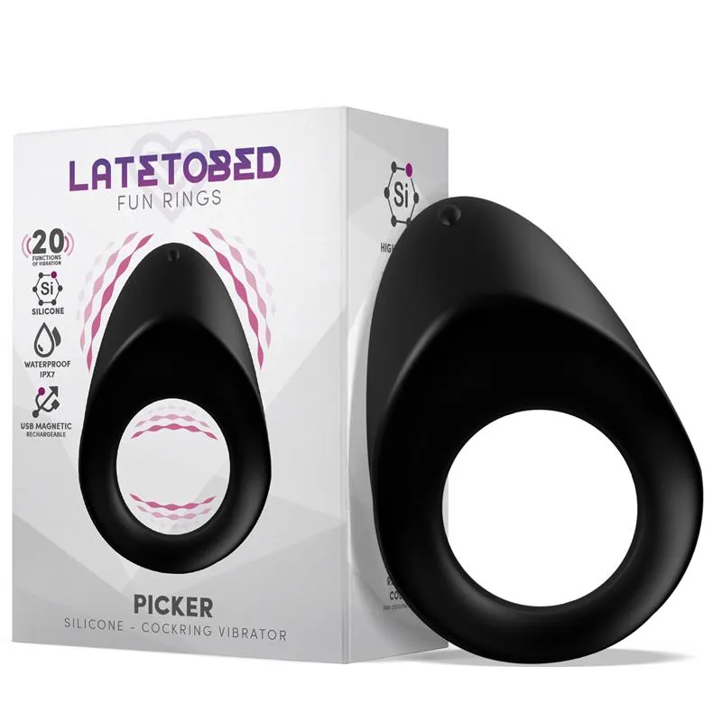 Picker Anillo Vibrador Parejas Silicona · LATETOBED · Anillos para el Pene
