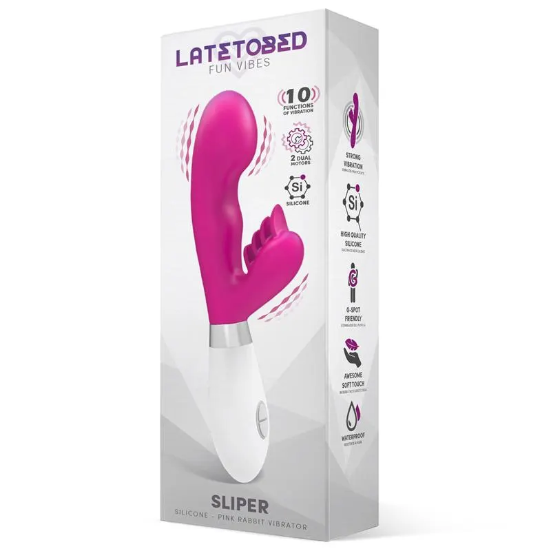 Sliper Vibrador Conejito Silicona Rosa · LATETOBED · Vibradores — Foto 2