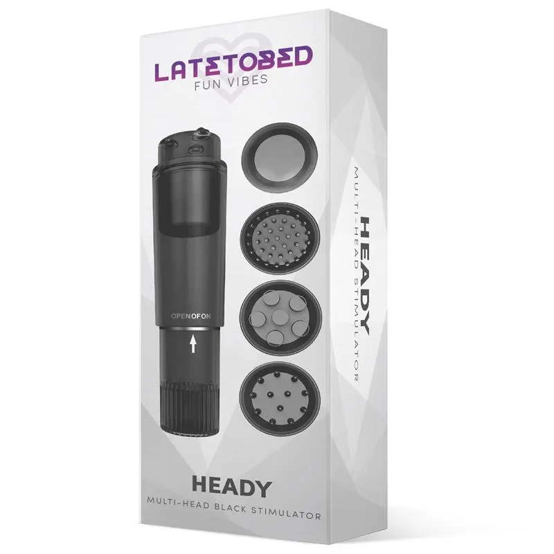 Heady Estimulador con 4 Cabezales Negro · LATETOBED · Estimuladores de Clítoris — Foto 2