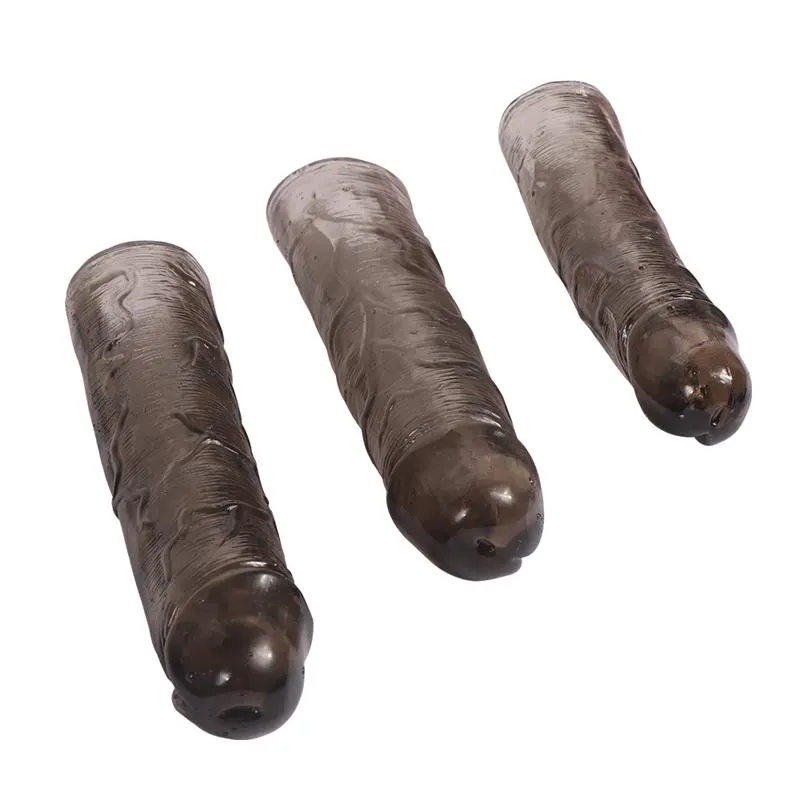 Pack 3 Fundas para el Pene Alex Color Negro · SHEQU · Fundas y Extensiones para el Pene — Foto 2