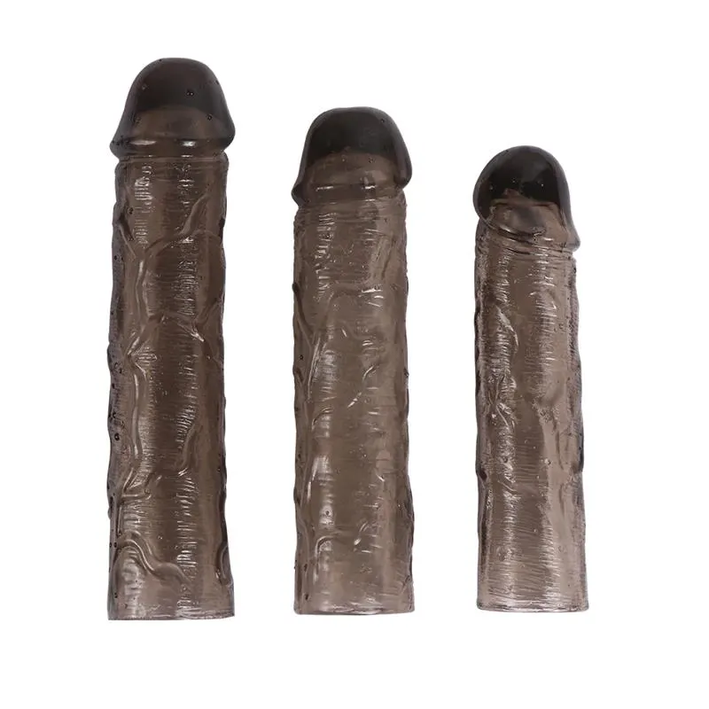 Pack 3 Fundas para el Pene Alex Color Negro · SHEQU · Fundas y Extensiones para el Pene