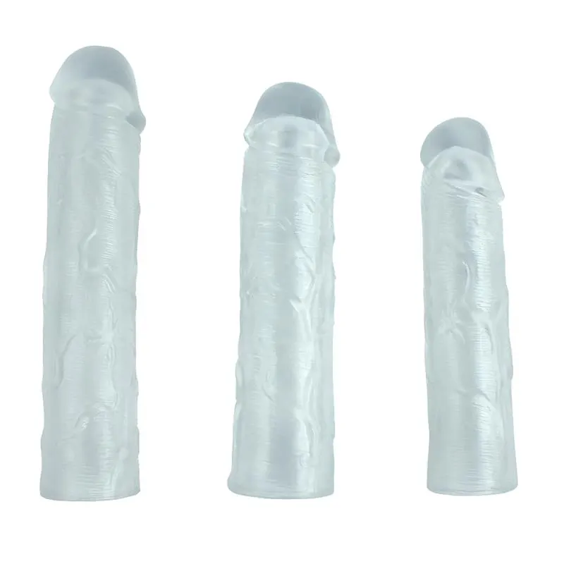 Pack 3 Fundas para el Pene Alex Transparentes · SHEQU · Fundas y Extensiones para el Pene