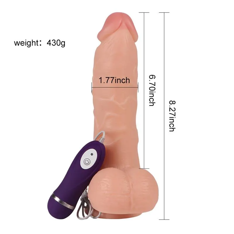 Vibrador Realista Control Remoto Adam 21 cm · SHEQU · Vibradores — Foto 5
