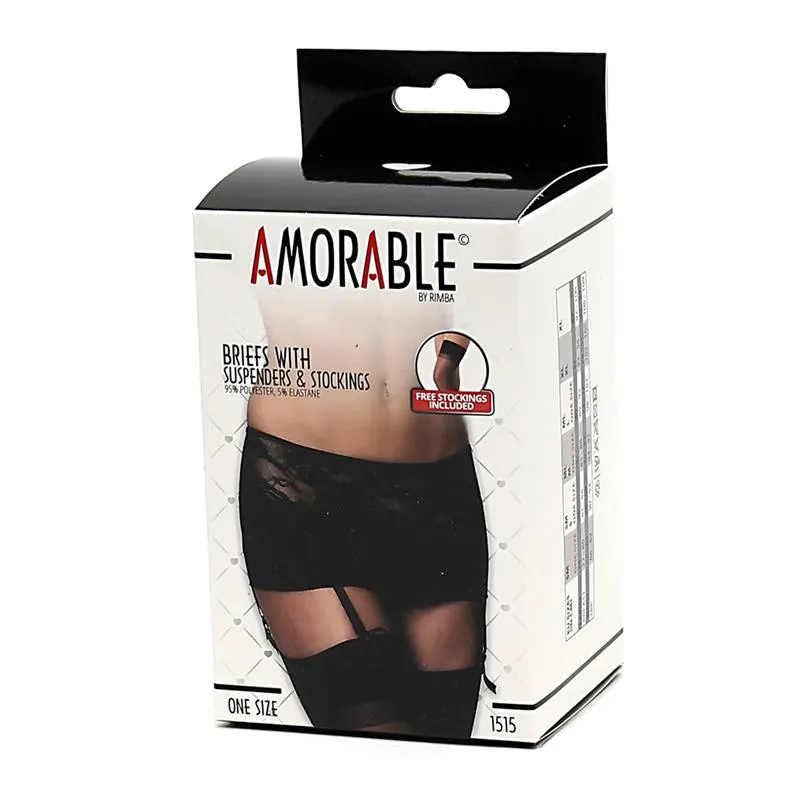 Braguitas con Ligero y Medias Talla Unica · AMORABLE · Corsés, Ligueros y Medias — photo 3