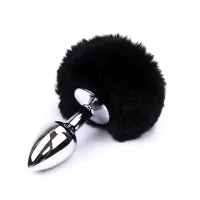 Plug Anal con Pompón Negro Talla S · AFTERDARK · Anal