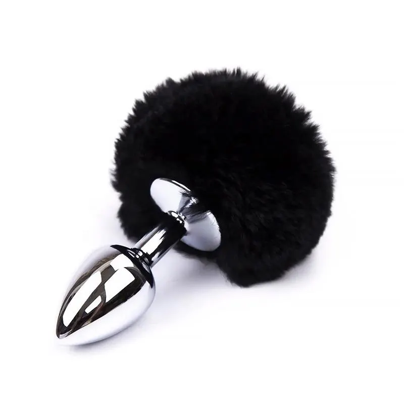 Plug Anal con Pompón Negro Talla S · AFTERDARK · Anal
