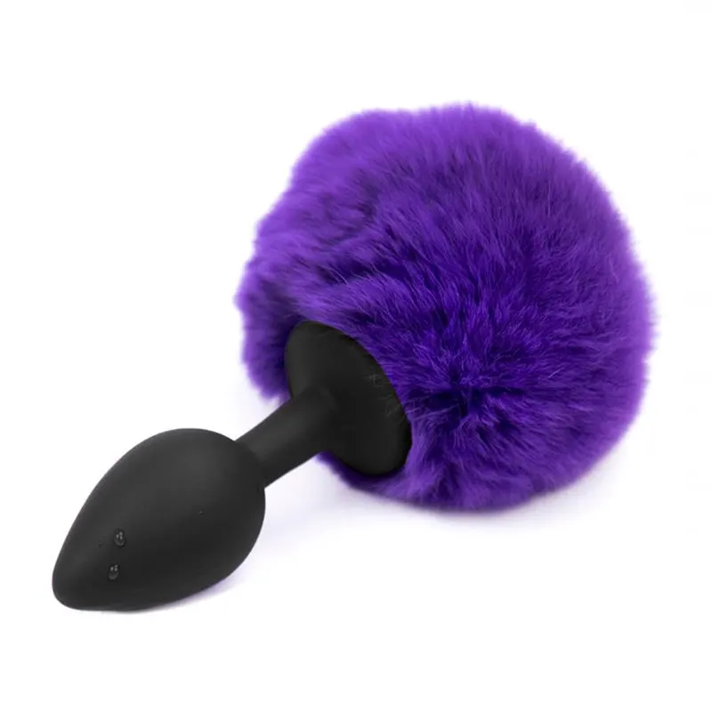 Plug Anal con Pompón Púrpura Talla S · AFTERDARK · Anal