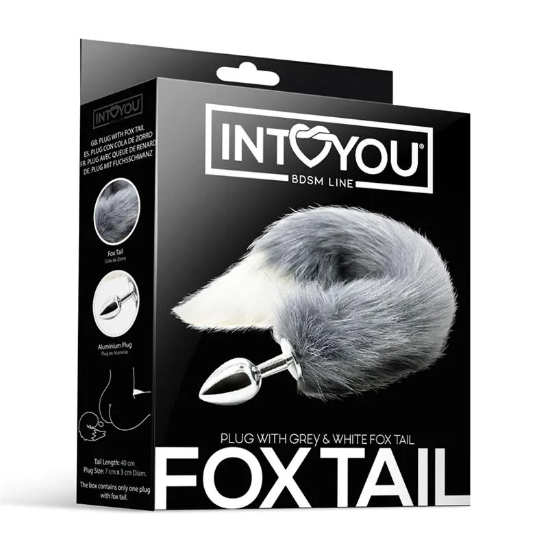 Plug Anal con Cola de Zorro Gris y Blanco · INTOYOU BDSM LINE · Anal — photo 3