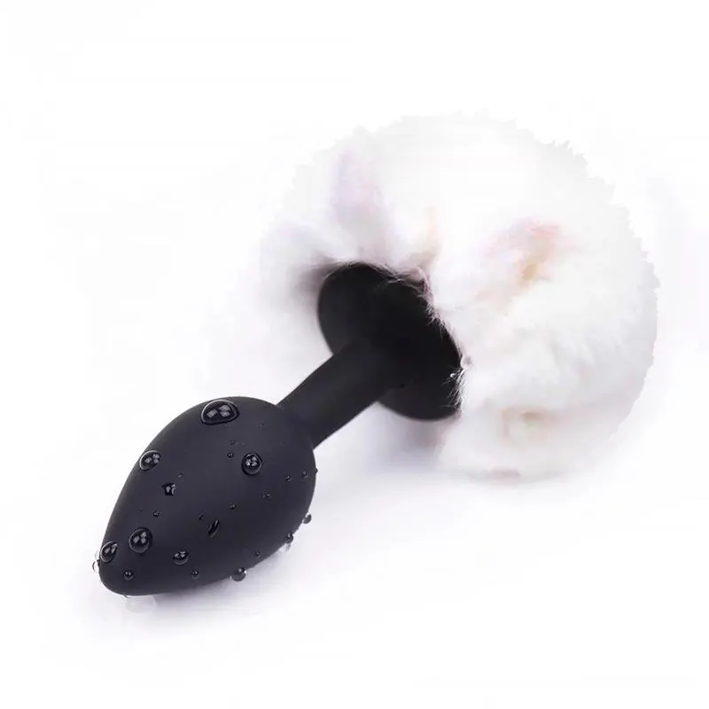Plug Anal con Pompón Blanco Talla S · AFTERDARK · Anal