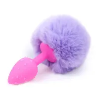 Plug Anal con Pompón Púrpura Claro Talla S · AFTERDARK · Anal