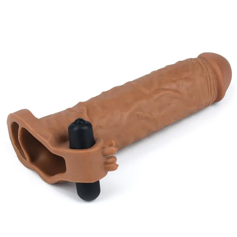 Funda para el Pene Pleasure X-Tender Marron Add 2 · LOVETOY · Fundas y Extensiones para el Pene — photo 2