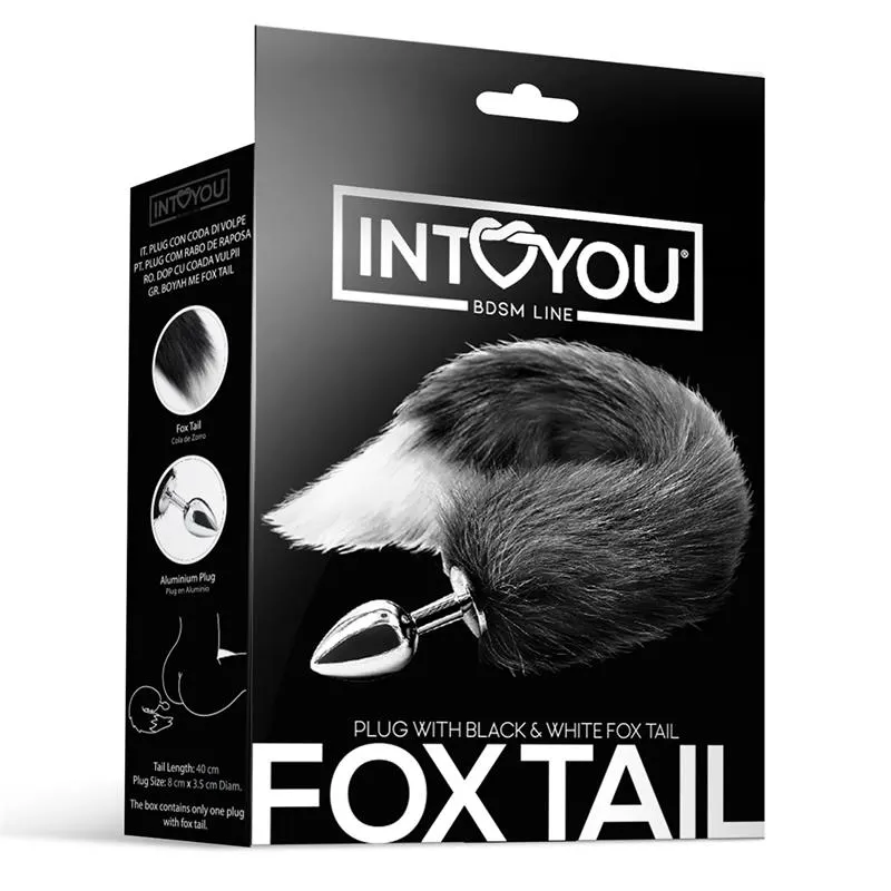 Plug Anal con Cola de Zorro Negro y Blanco · INTOYOU BDSM LINE · Anal — photo 4