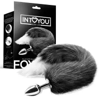 Plug Anal con Cola de Zorro Negro y Blanco · INTOYOU BDSM LINE · Anal