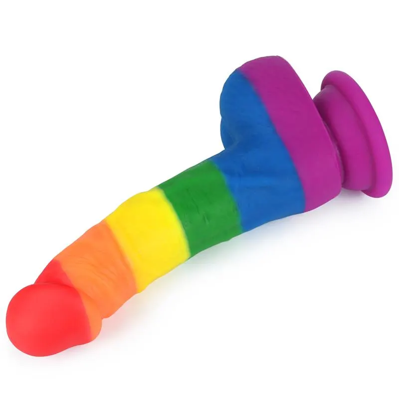 Dildo Prider 8 Silicona Líquida LGBT · LOVETOY · Dildos — photo 2