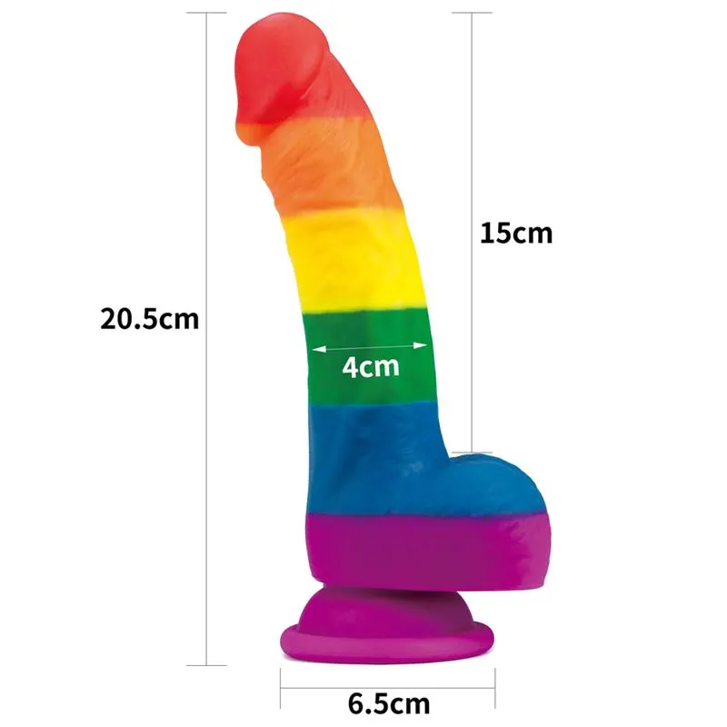 Dildo Prider 8 Silicona Líquida LGBT · LOVETOY · Dildos — photo 9