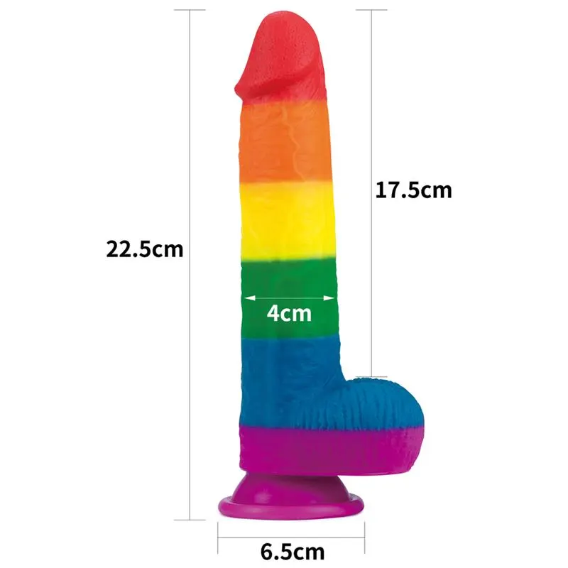 Dildo Prider 9 Silicona Líquida LGBT · LOVETOY · Dildos — Foto 11