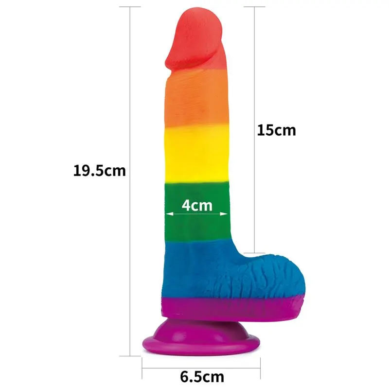 Dildo Prider 7.5 Silicona Líquida LGBT · LOVETOY · Dildos — Foto 10