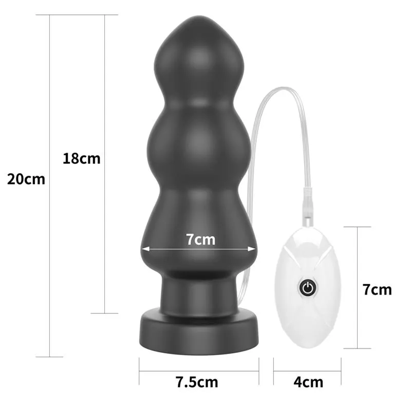 Plug Anal con Vibración King Sized 7.8 Negro · LOVETOY · Anal — Foto 9