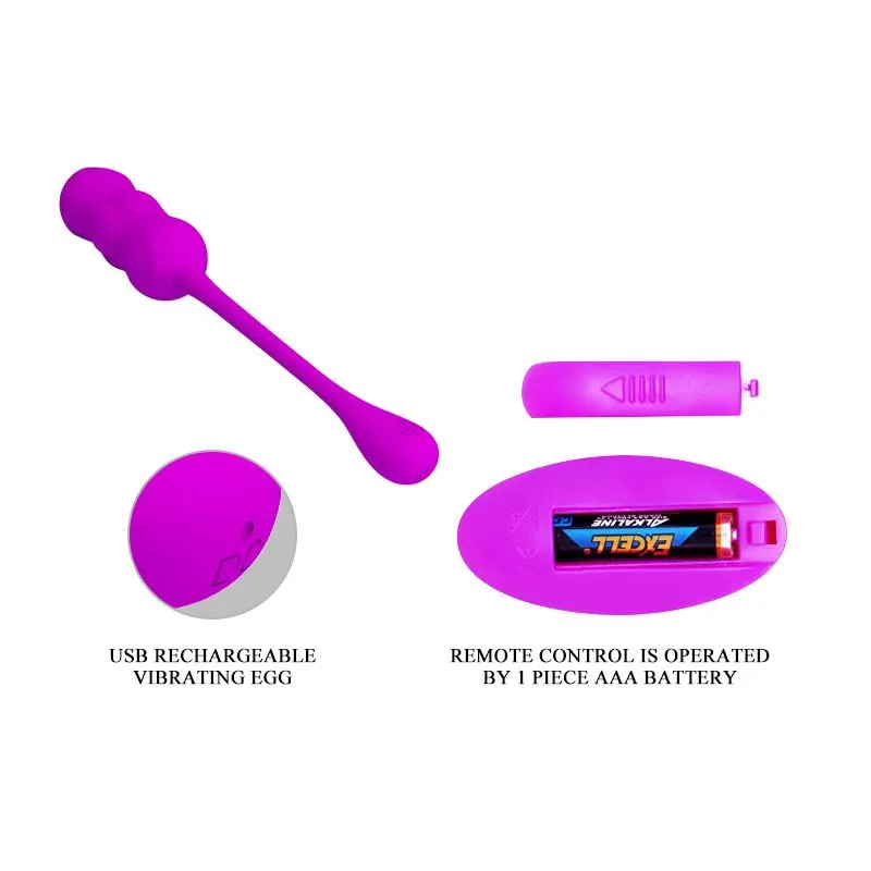 Leshy Huevo Vibrador con Control Remoto USB · PRETTYLOVE · Huevos y Balas Vibradoras — photo 5