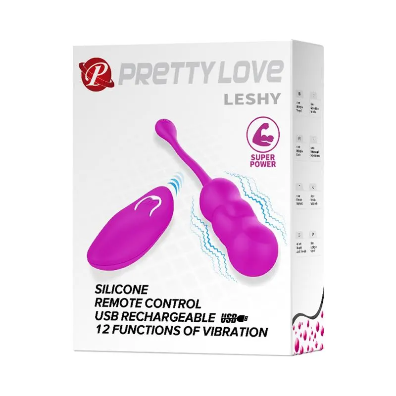 Leshy Huevo Vibrador con Control Remoto USB · PRETTYLOVE · Huevos y Balas Vibradoras — photo 8