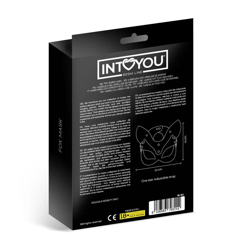Foxssy Máscara Ajustable · INTOYOU BDSM LINE · Juegos y Complementos Divertidos — photo 8